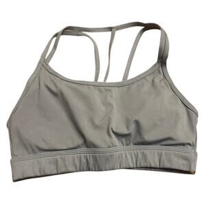 Alphalete Strappy Sports Bra | Size Small | Gray Performance Activewear